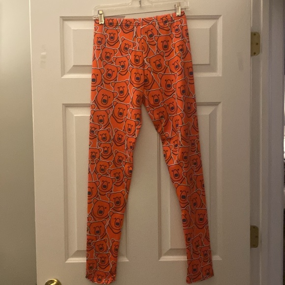 New Orange and blue soft leggings NWOT - Picture 4 of 5